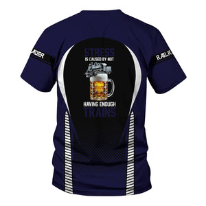 Railspirit Personalized Chesapeake and Ohio Railway T Shirt Stress Is Caused By Not Having Enough Trains C&O Shirt All Over Print