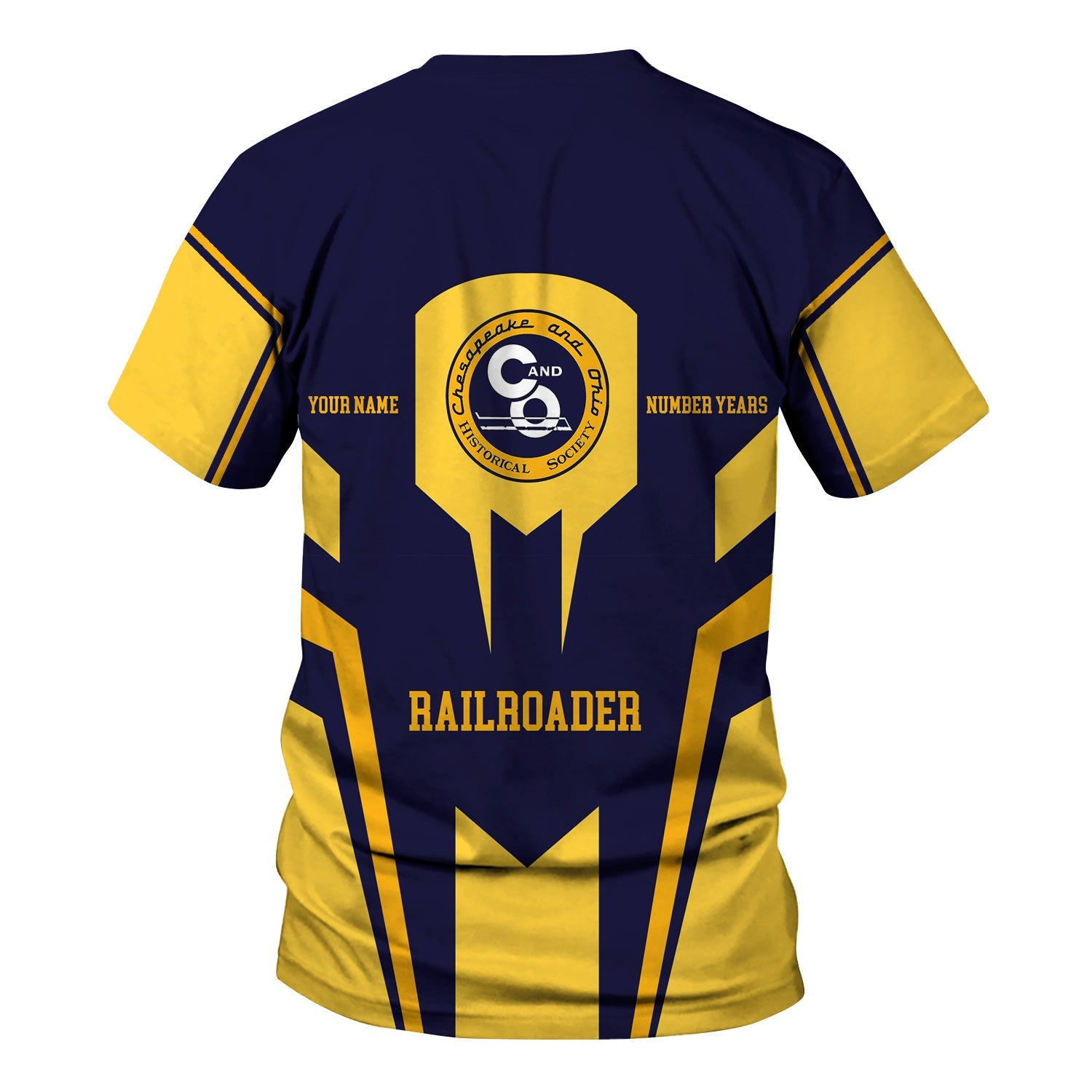 Railspirit Personalized Chesapeake and Ohio Railway T-Shirt Custom Year Railroader C&O Shirt Gift Idea For Train Lover