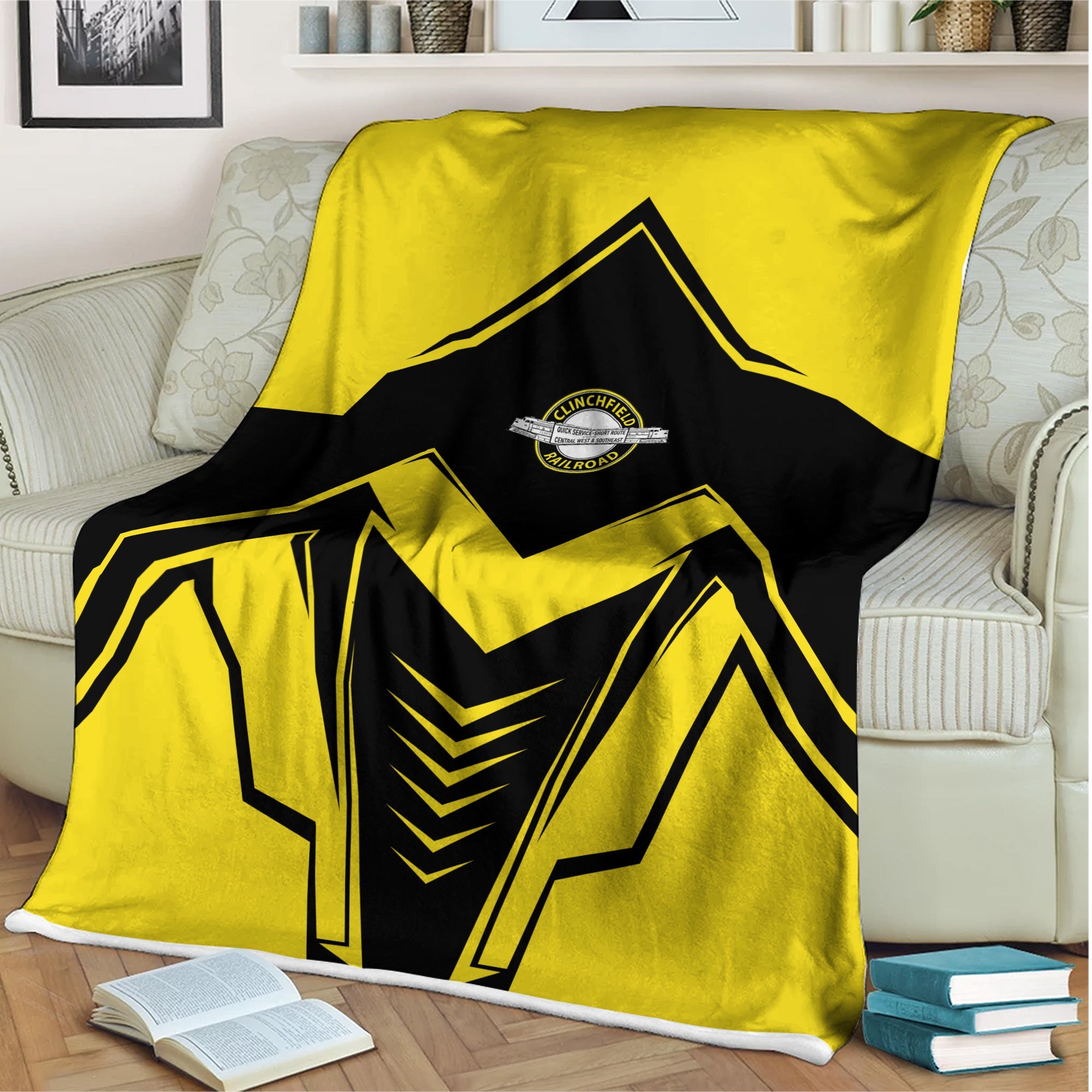 Railspirit Clinchfield Railroad Blanket Railway Trainspotter Style Blanket Gift Idea For Foamers