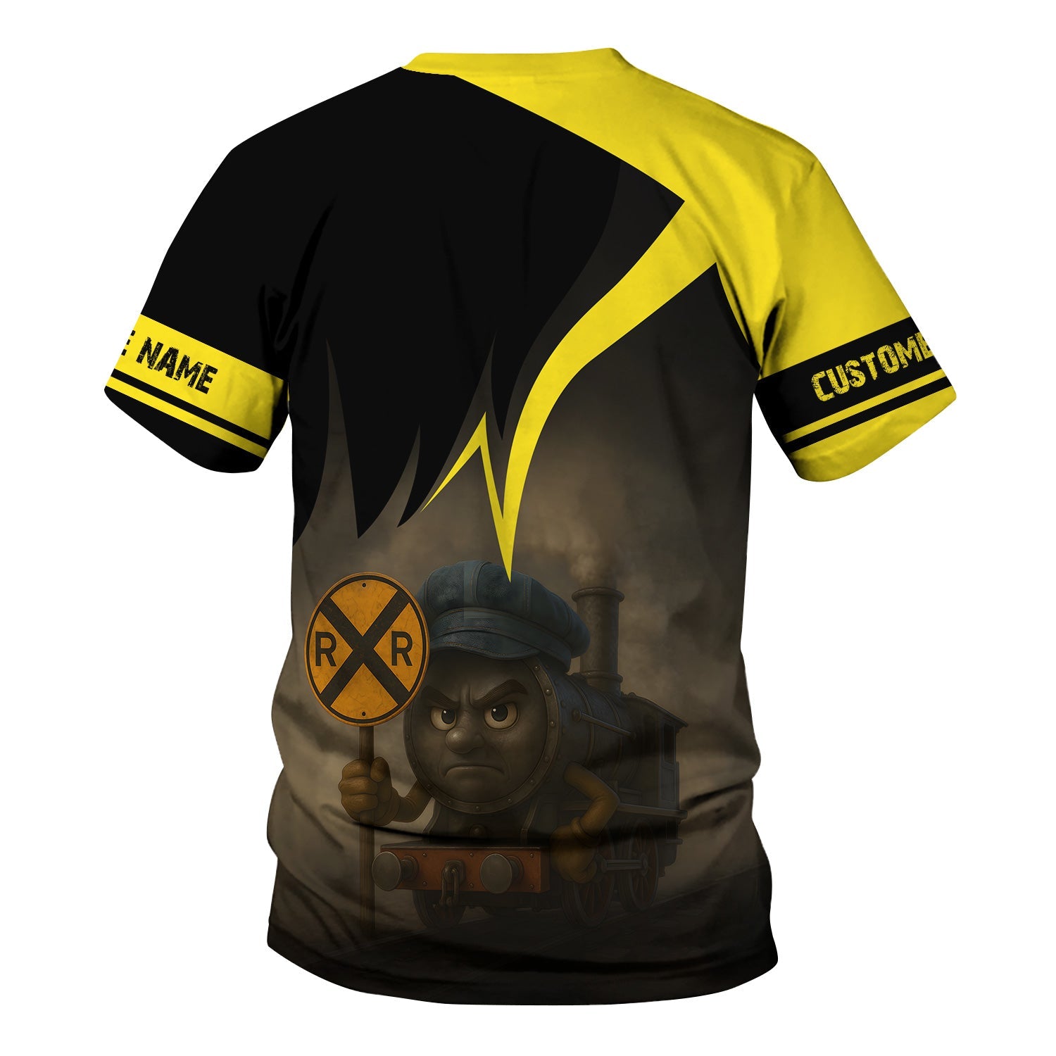 Railspirit Personalized Clinchfield Railroad T-Shirt Angry Train Shirt Gift Idea For Train Lover