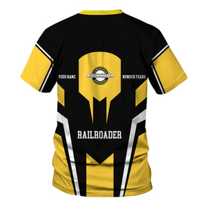 Railspirit Personalized Clinchfield Railroad T-Shirt Custom Year Railroader Shirt Gift Idea For Train Lover