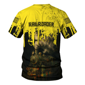 Railspirit Personalized Clinchfield Railroad T-Shirt Vintage Train Art Style Shirt For Locomotive Fans