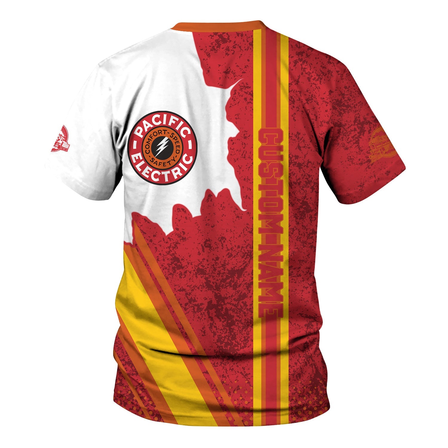 Railspirit Personalized Pacific Electric Railroad T-Shirt All Over Printed Unisex Shirt