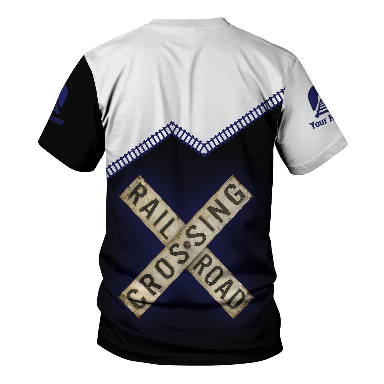 Railspirit Personalized B&O Great States Railroad T Shirt Railroad Crossing Printed Train Track Shirt