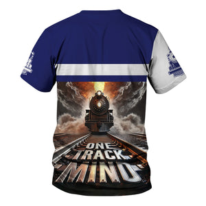 Railspirit Personalized B&O Great States Railroad T Shirt One Track Mind Train Printed Shirt