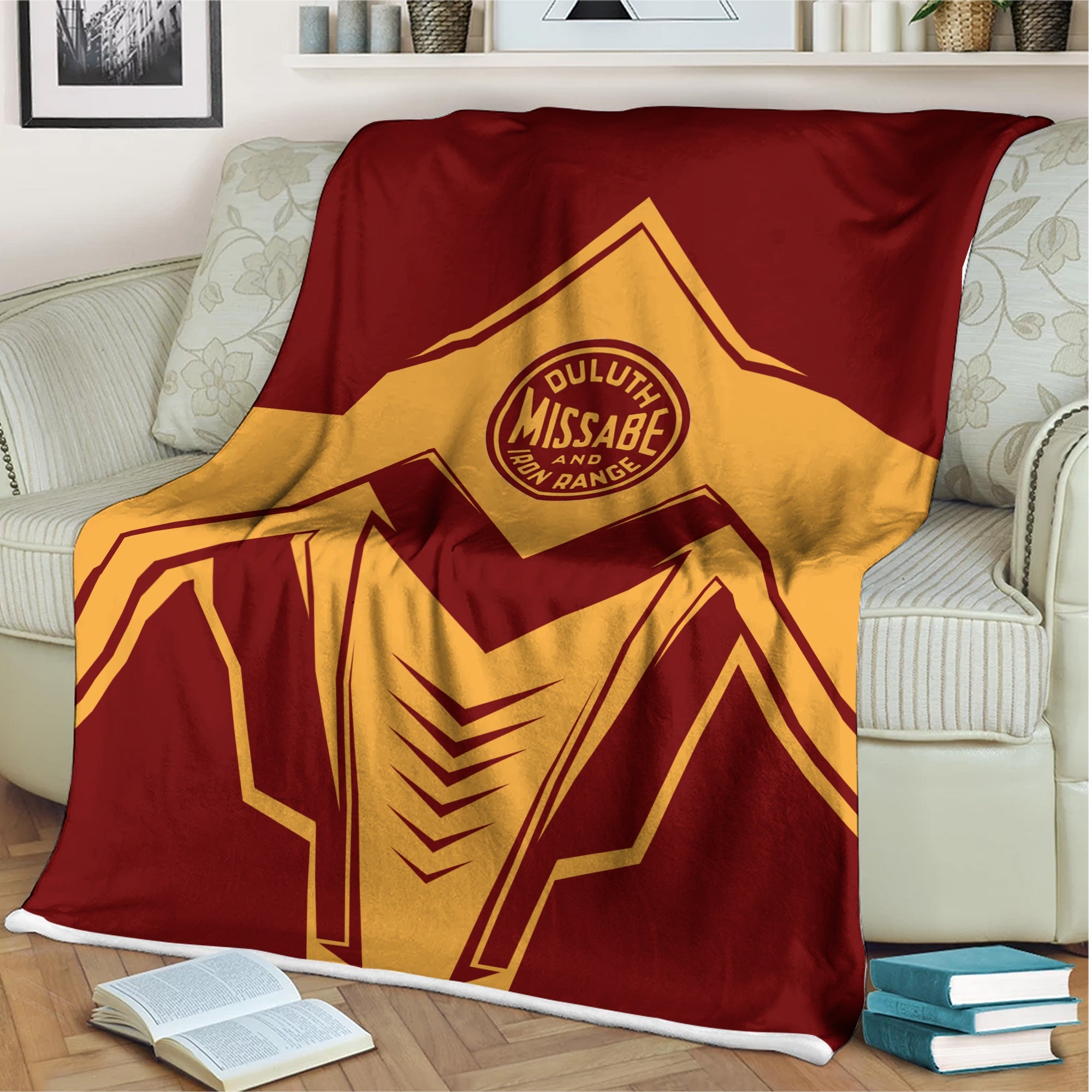 Railspirit Duluth, Missabe, & Iron Range Railroad Blanket Railway Trainspotter Style Blanket Gift Idea For Foamers