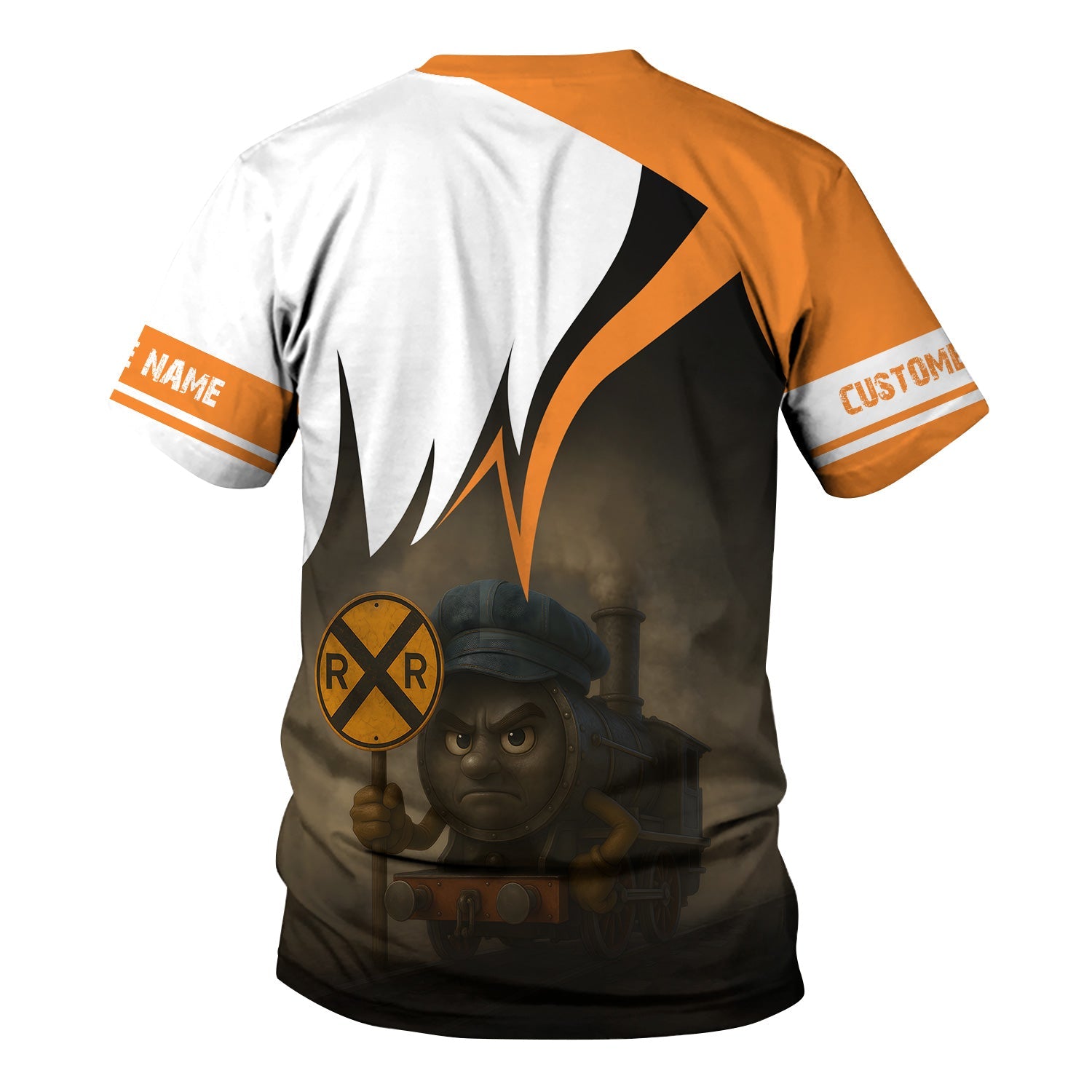 Railspirit Personalized BNSF Railway T-Shirt Angry Train Shirt Gift Idea For Train Lover