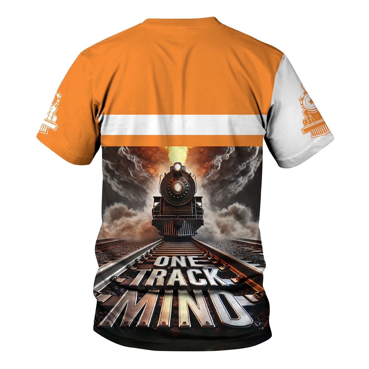 Railspirit Personalized BNSF Railway T Shirt One Track Mind Train Printed Shirt