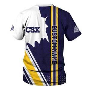 Railspirit Personalized CSX Transportation Railroad T-Shirt All Over Printed Unisex Shirt