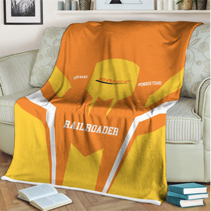 Railspirit Personalized BNSF Railway Blanket Custom Year Railroader Gift Idea For Train Lover