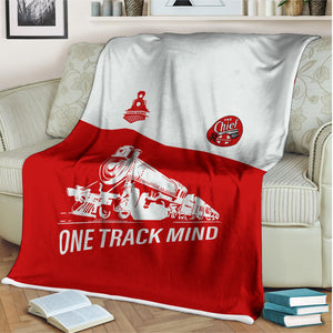 Railspirit Personalized The Chief Santa Fe Railroad Blanket One Track Mind Train Blanket Gift Idea For Train Lover