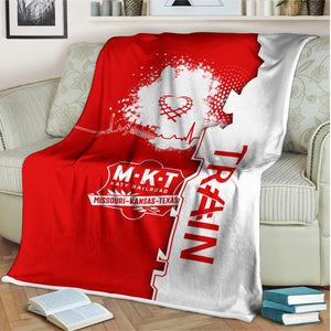 Railspirit Katy Railroad Blanket Engine Heartbeat and Track Love Style Blanket Gift Idea For Train Lovers