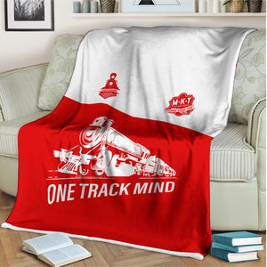 Railspirit Personalized Katy Railroad Blanket One Track Mind Train Blanket Gift Idea For Train Lover