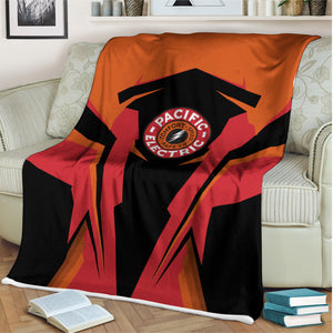 Railspirit Personalized Pacific Electric Railroad Blanket Strong Line Train Blanket Gift Idea For Train Lover