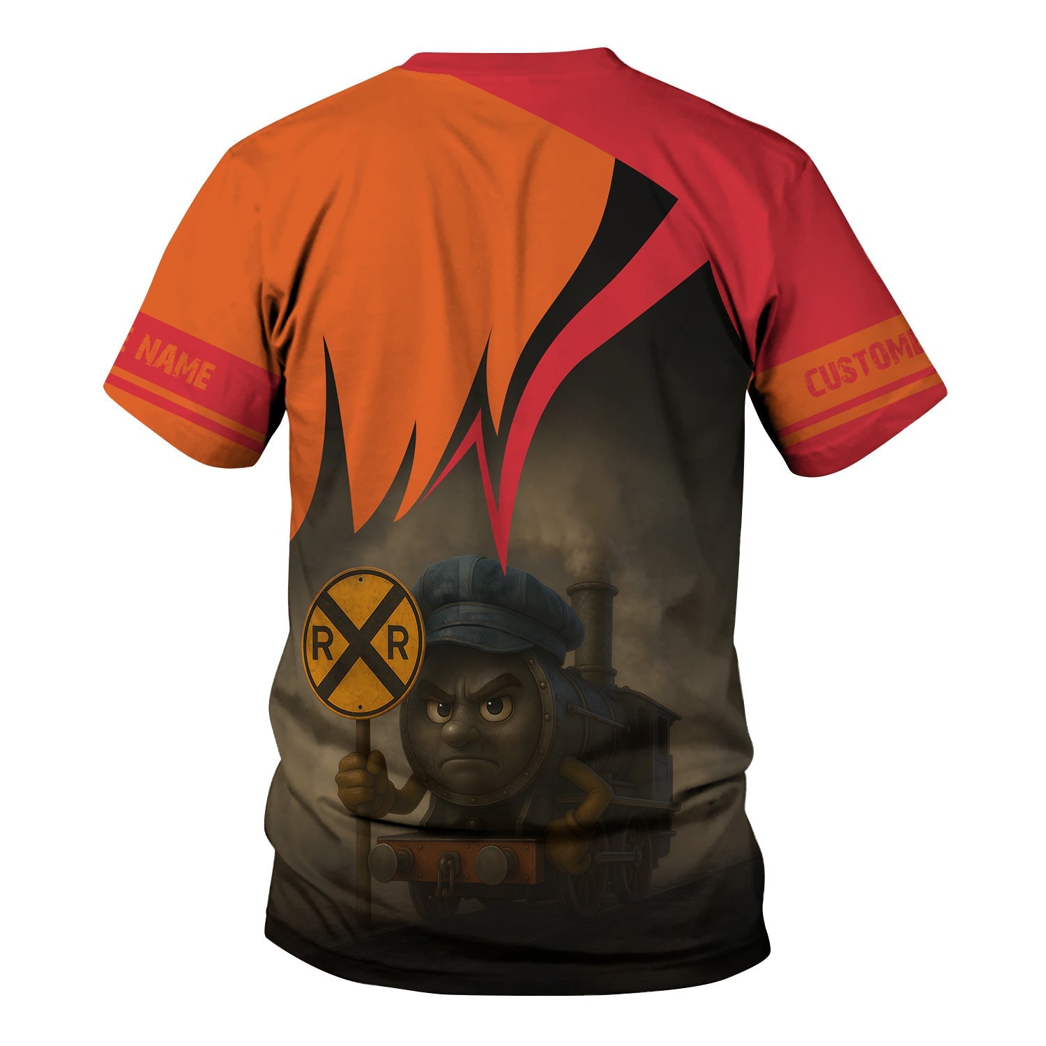 Railspirit Personalized Pacific Electric Railroad T-Shirt Angry Train Shirt Gift Idea For Train Lover