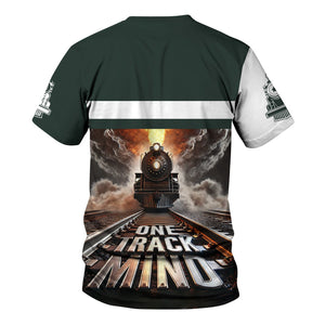 Railspirit Personalized Youngstown & Southern Railroad T Shirt One Track Mind Train Printed Shirt