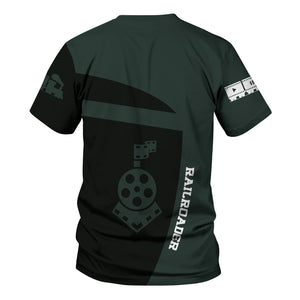 Railspirit Personalized Youngstown & Southern Railroad T-Shirt All Aboard Steam Train Movie Projector Style Shirt