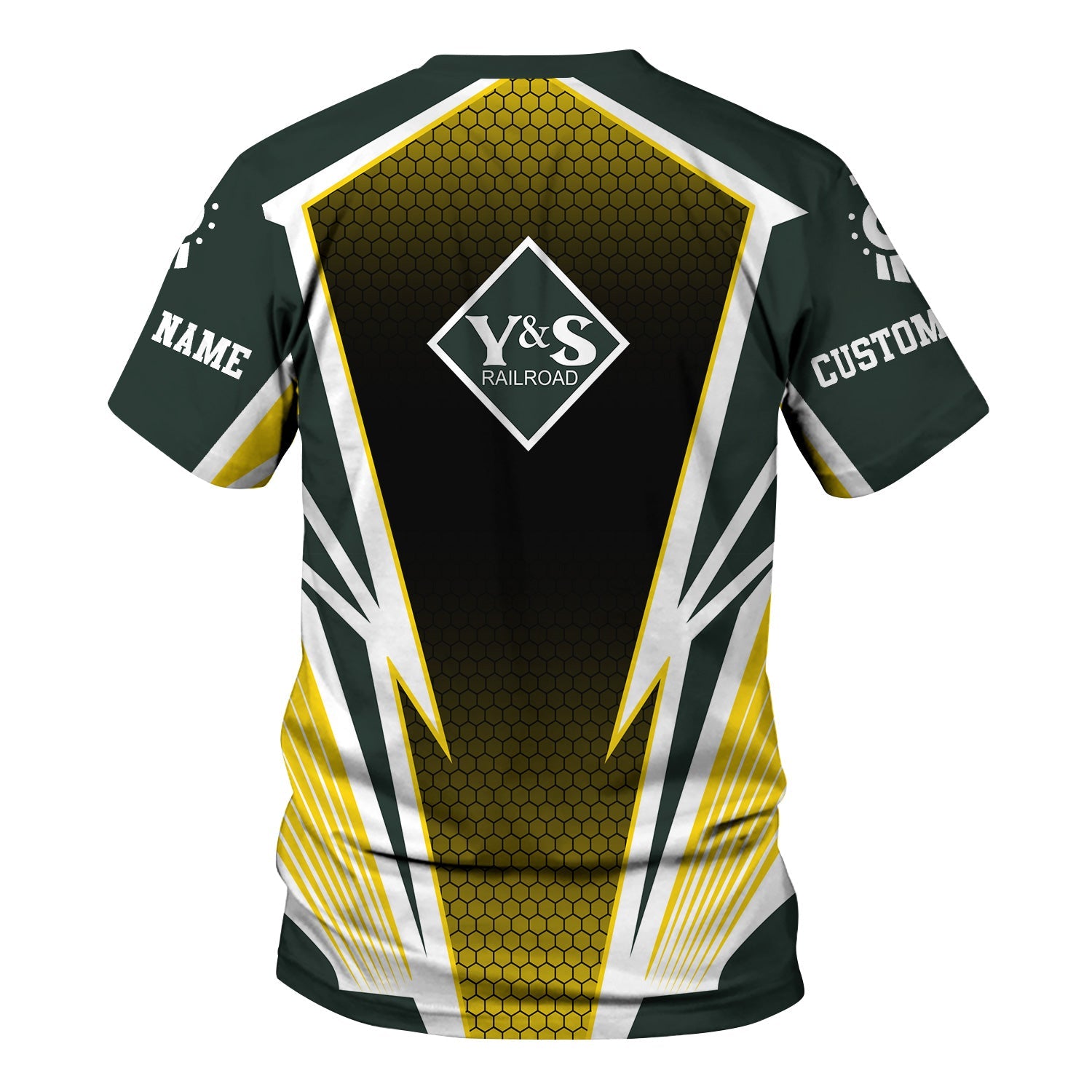 Railspirit Personalized Youngstown & Southern Railroad T-Shirt Lightning Graphic Style Shirt Gift Idea For Train Lover