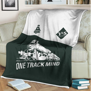 Railspirit Personalized Youngstown & Southern Railroad Blanket One Track Mind Train Blanket Gift Idea For Train Lover