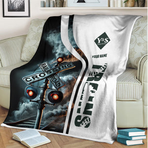 Railspirit Personalized Youngstown & Southern Railroad Blanket Railroad Crossing Sign Blanket All Over Print