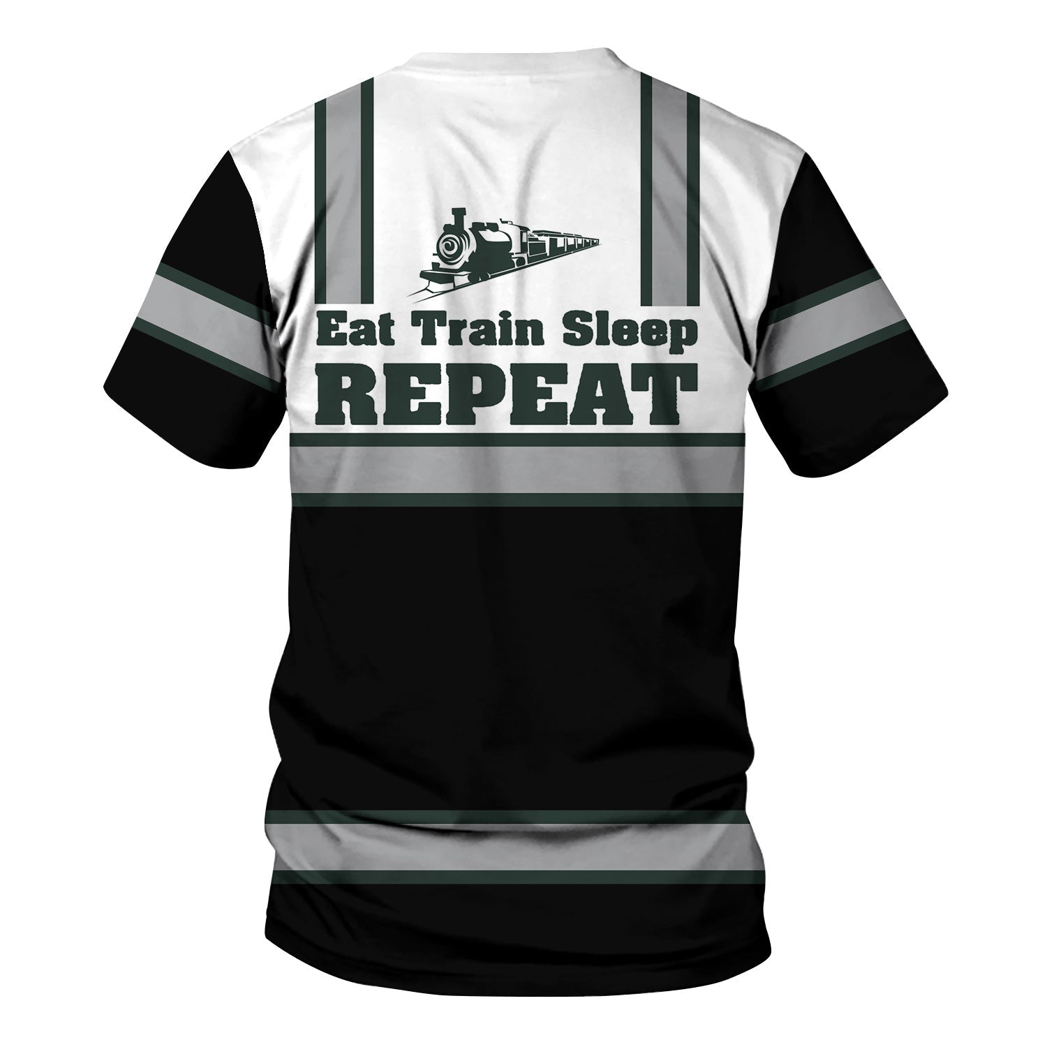 Railspirit Custom Name Youngstown & Southern Railroad T Shirt Eat Train Sleep Repeat Printed Train Shirt