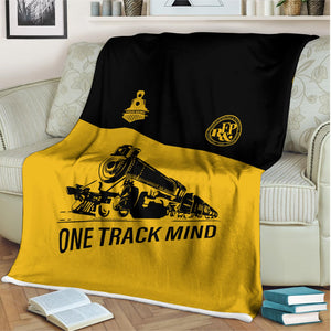 Railspirit Personalized Richmond, Fredericksburg And Potomac Railroad Blanket One Track Mind Train Blanket Gift Idea For Train Lover