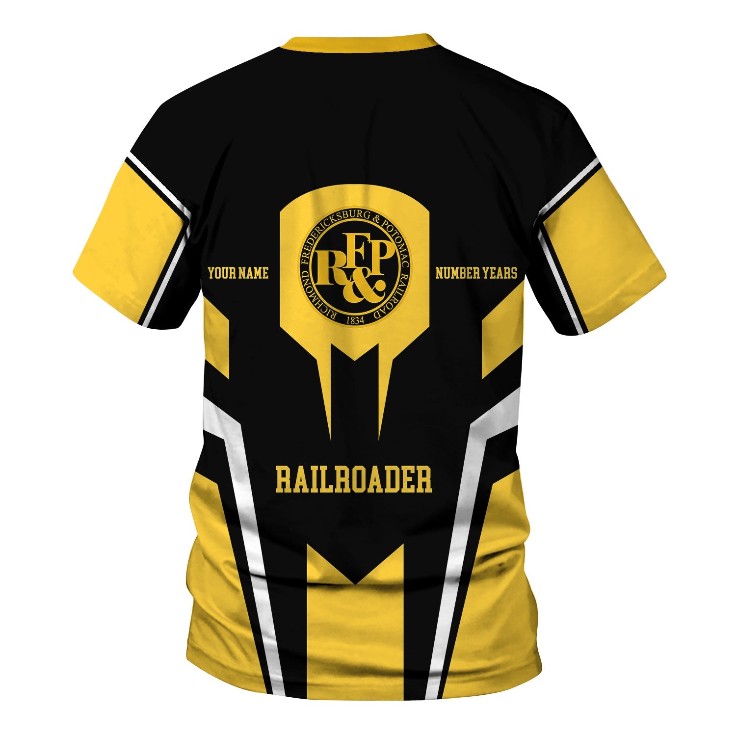 Railspirit Personalized Richmond, Fredericksburg And Potomac Railroad T-Shirt Custom Year Railroader Shirt Gift Idea For Train Lover