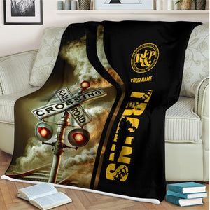 Railspirit Personalized Richmond, Fredericksburg And Potomac Railroad Blanket Railroad Crossing Sign Blanket All Over Print