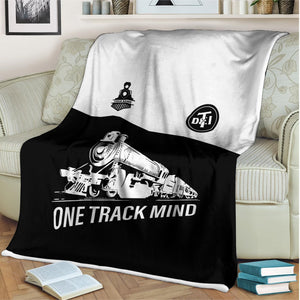 Railspirit Personalized Detroit Toledo And Ironton Railroad Blanket One Track Mind Train Blanket Gift Idea For Train Lover