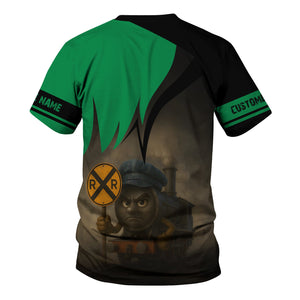 Railspirit Personalized Pittsburgh And Lake Erie Railroad T-Shirt Angry Train Shirt Gift Idea For Train Lover