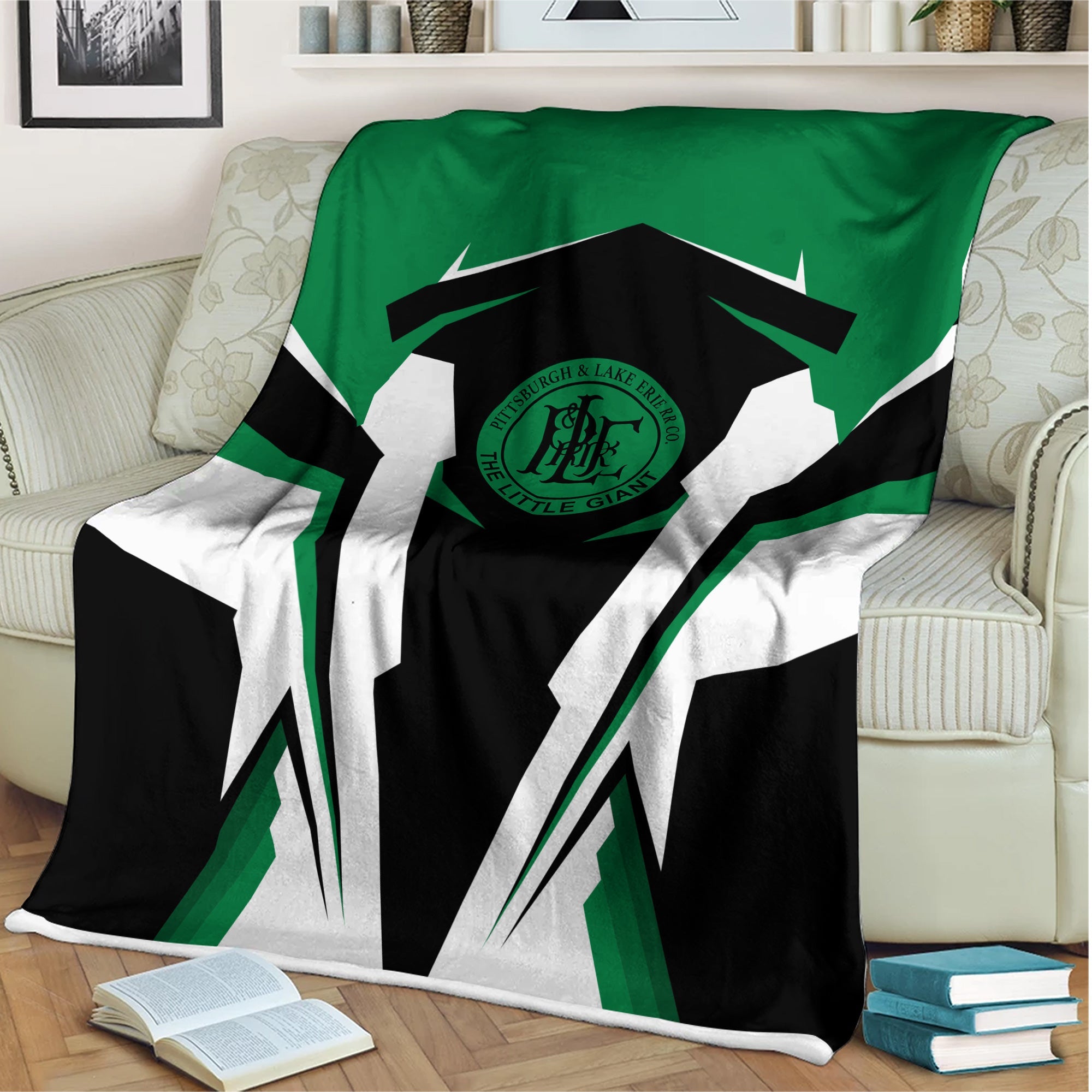 Railspirit Personalized Pittsburgh And Lake Erie Railroad Blanket Strong Line Train Blanket Gift Idea For Train Lover