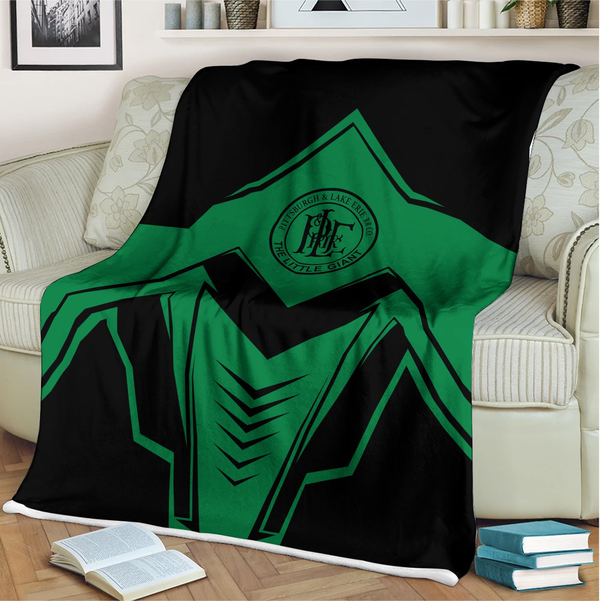 Railspirit Pittsburgh And Lake Erie Railroad Blanket Railway Trainspotter Style Blanket Gift Idea For Foamers