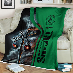 Railspirit Personalized Pittsburgh And Lake Erie Railroad Blanket Railroad Crossing Sign Blanket All Over Print