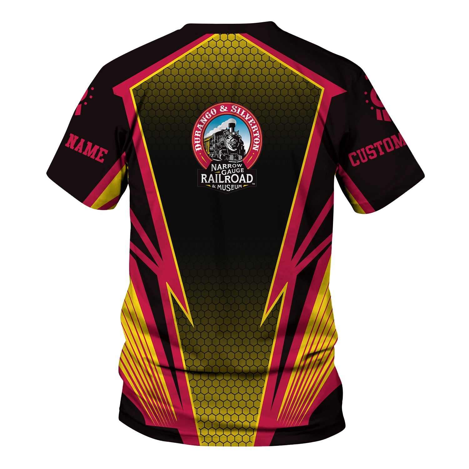 Railspirit Personalized Durango And Silverton Narrow Gauge Railroad T-Shirt Lightning Graphic Style Shirt Gift Idea For Train Lover