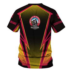 Railspirit Personalized Durango And Silverton Narrow Gauge Railroad T-Shirt Lightning Graphic Style Shirt Gift Idea For Train Lover