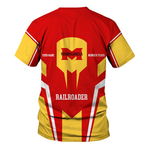Railspirit Personalized Monongahela Railroad T-Shirt Custom Year Railroader Shirt Gift Idea For Train Lover