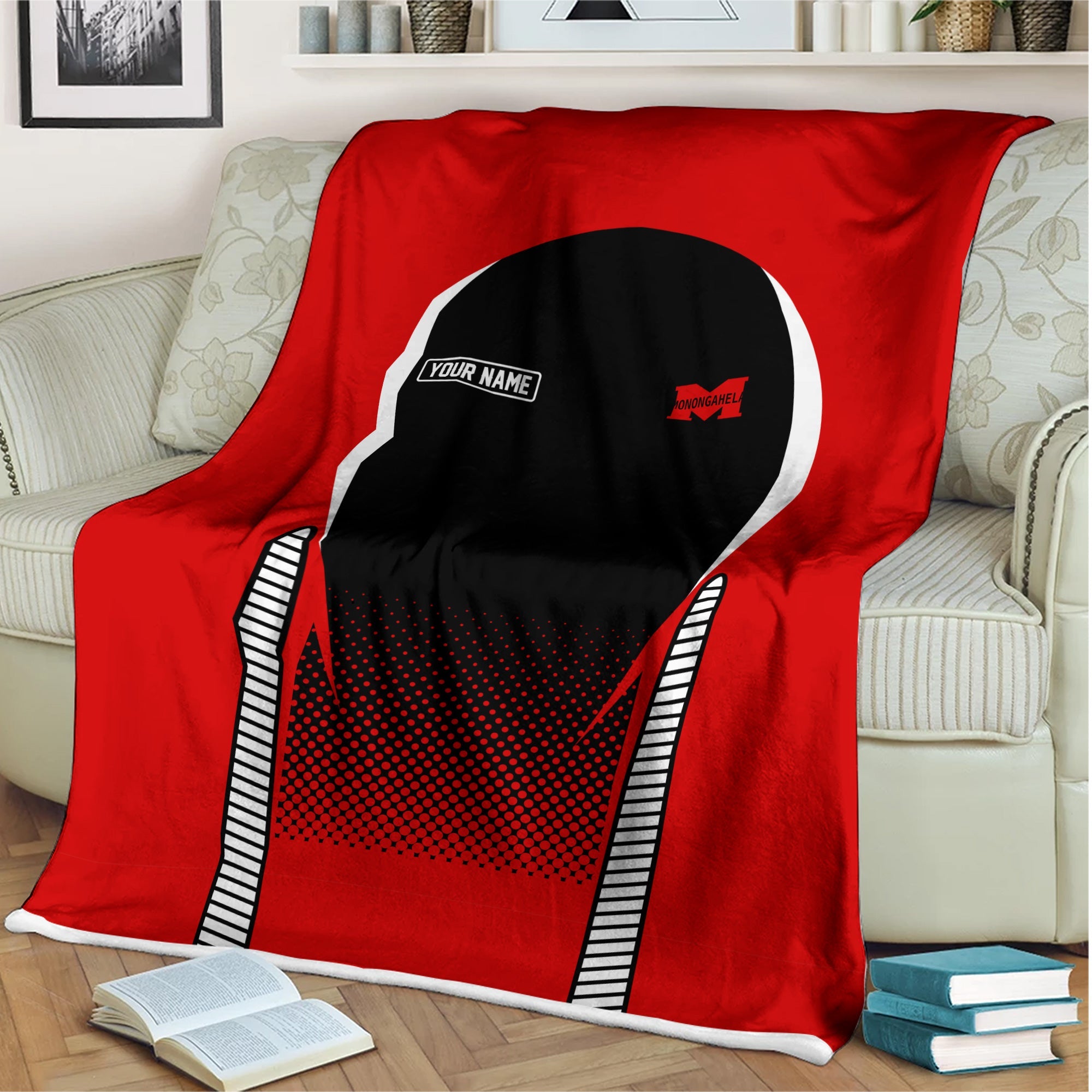 Railspirit Personalized Monongahela Railroad Blanket Train Blanket Gift Idea For Train Lover