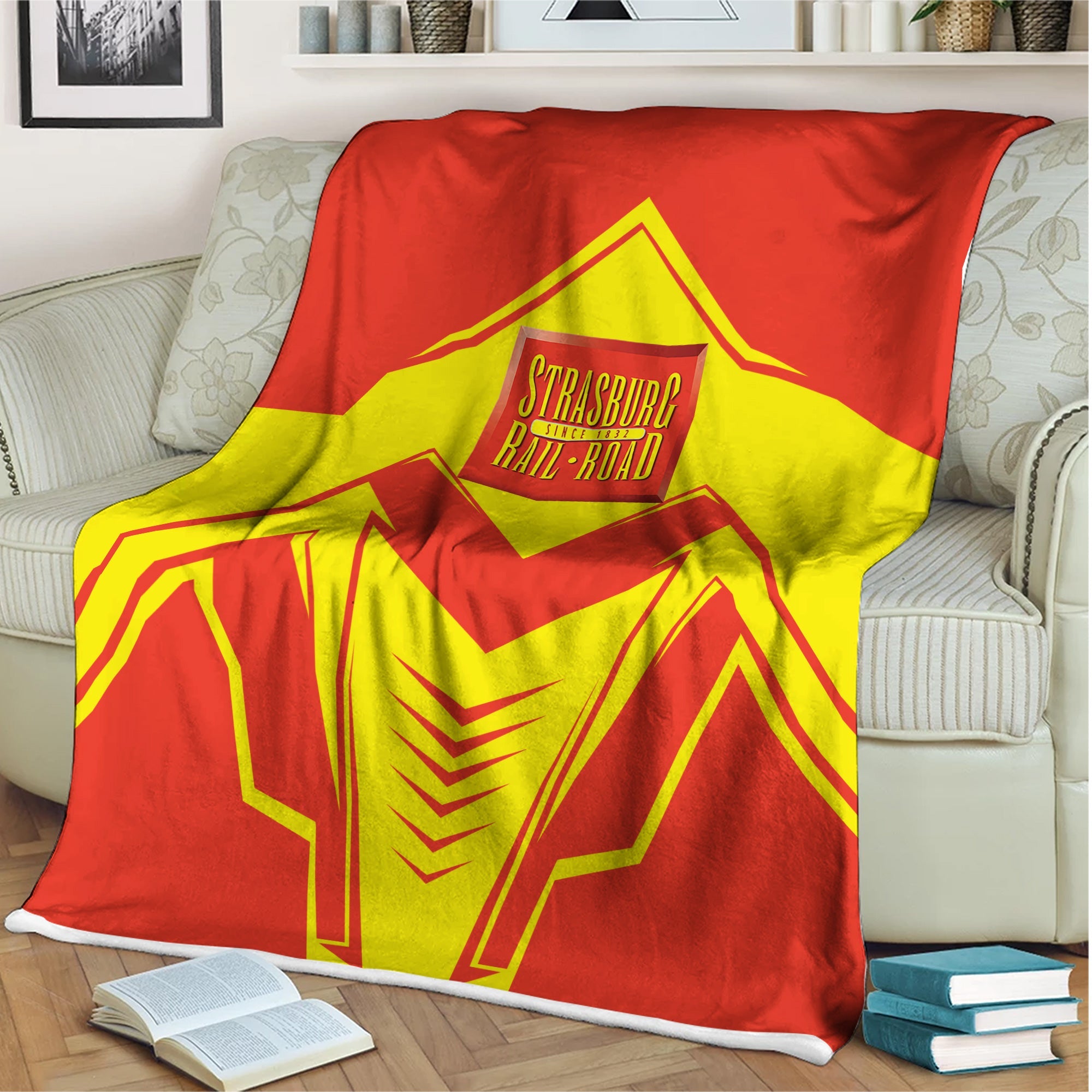 Railspirit Strasburg Railroad Blanket Railway Trainspotter Style Blanket Gift Idea For Foamers
