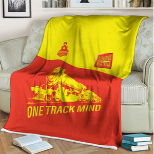 Railspirit Personalized Strasburg Railroad Blanket One Track Mind Train Blanket Gift Idea For Train Lover