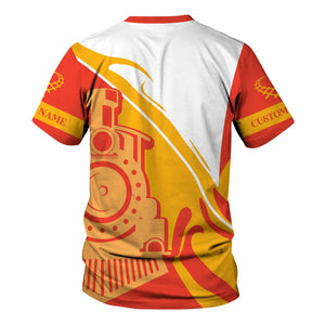 Railspirit Personalized Strasburg Railroad T-Shirt Flame-Inspired Style Shirt Gift Idea For Train Lovers