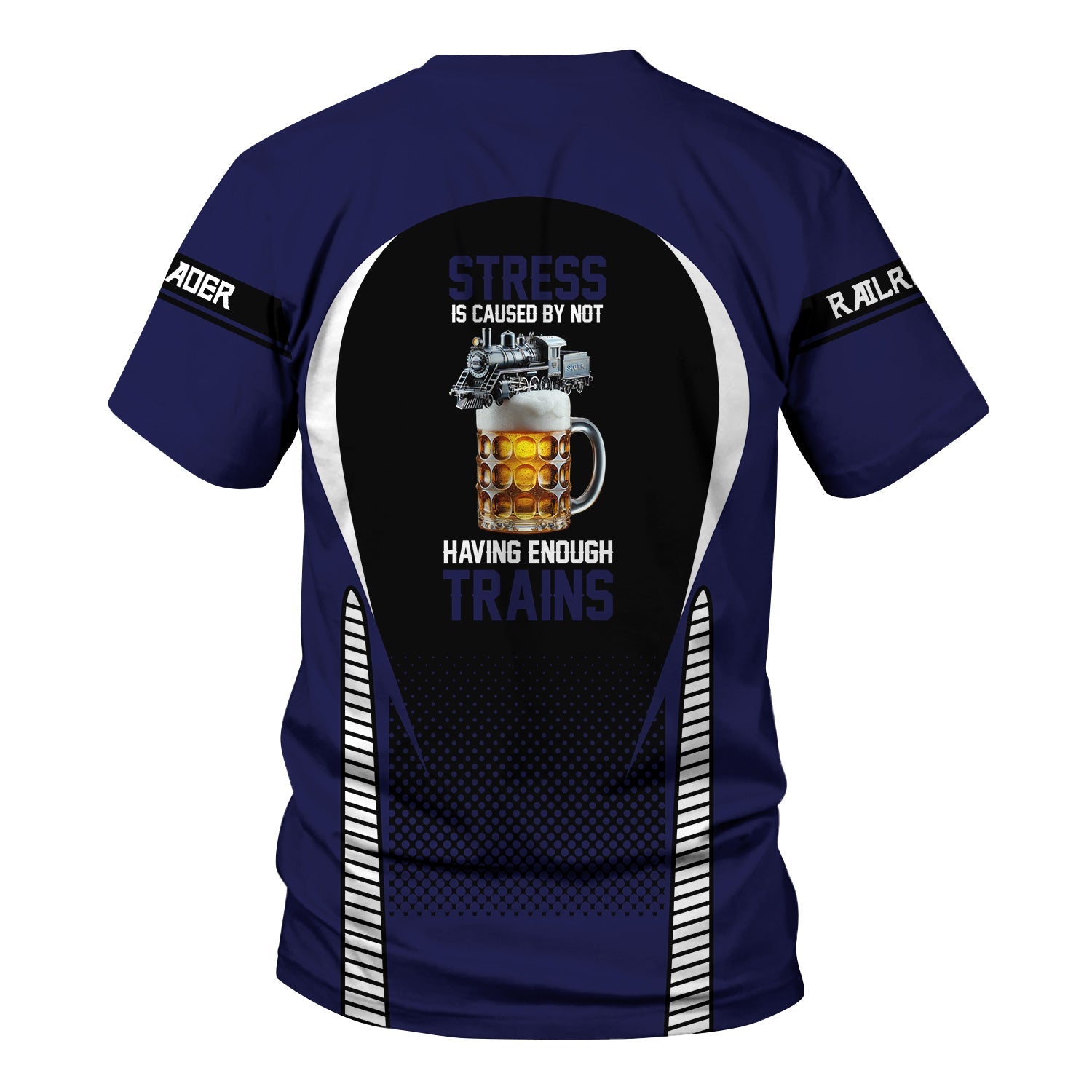 Railspirit Personalized CSX Transportation Railroad T Shirt Stress Is Caused By Not Having Enough Trains Shirt All Over Print