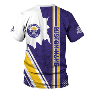 Railspirit Personalized Southern Pacific Railroad T-Shirt All Over Printed Unisex Shirt