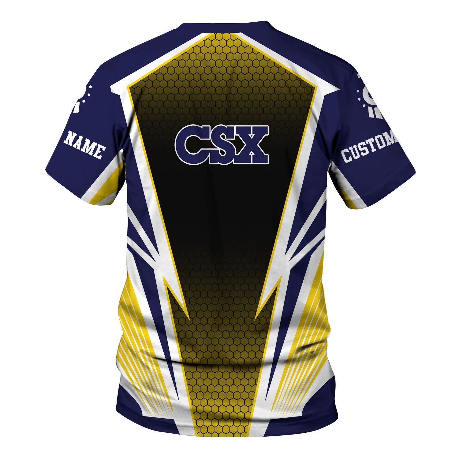 Railspirit Personalized CSX Transportation Railroad T-Shirt Lightning Graphic Style Shirt Gift Idea For Train Lover