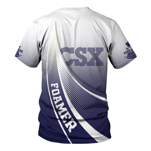 Railspirit Personalized CSX Transportation Railroad T-Shirt Railway-Themed Style Shirt Gift Idea For Trainspotter