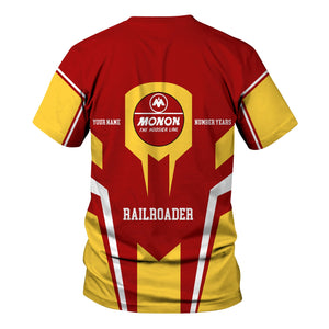 Railspirit Personalized Monon Railroad T-Shirt Custom Year Railroader Shirt Gift Idea For Train Lover