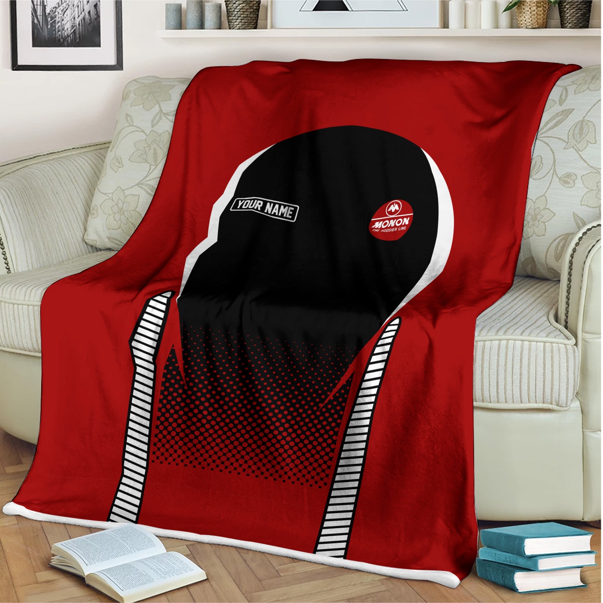 Railspirit Personalized Monon Railroad Blanket Train Blanket Gift Idea For Train Lover