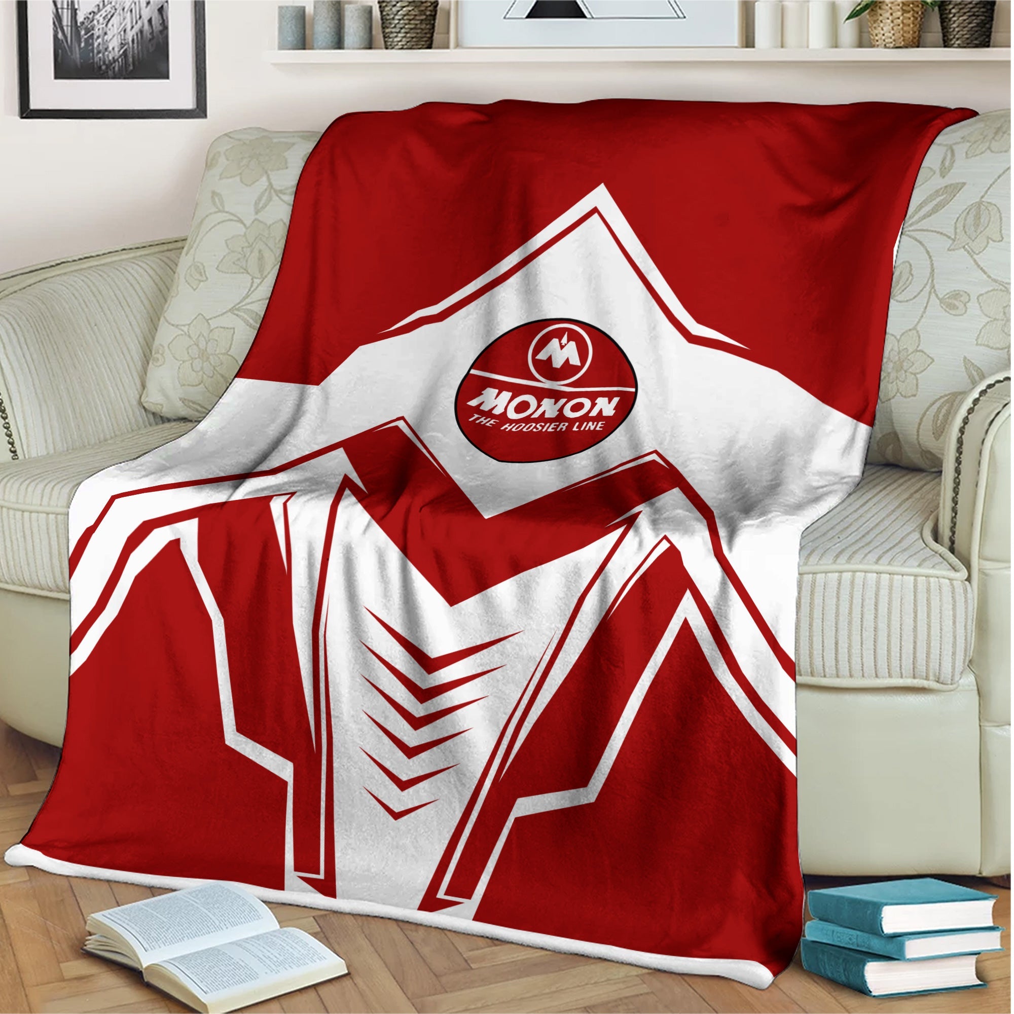 Railspirit Monon Railroad Blanket Railway Trainspotter Style Blanket Gift Idea For Foamers