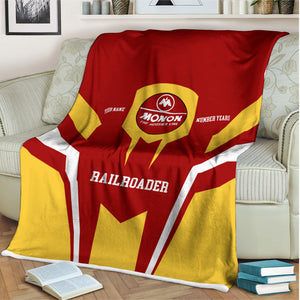 Railspirit Personalized Monon Railroad Blanket Custom Year Railroader Gift Idea For Train Lover