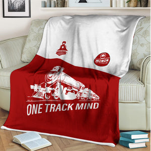 Railspirit Personalized Monon Railroad Blanket One Track Mind Train Blanket Gift Idea For Train Lover