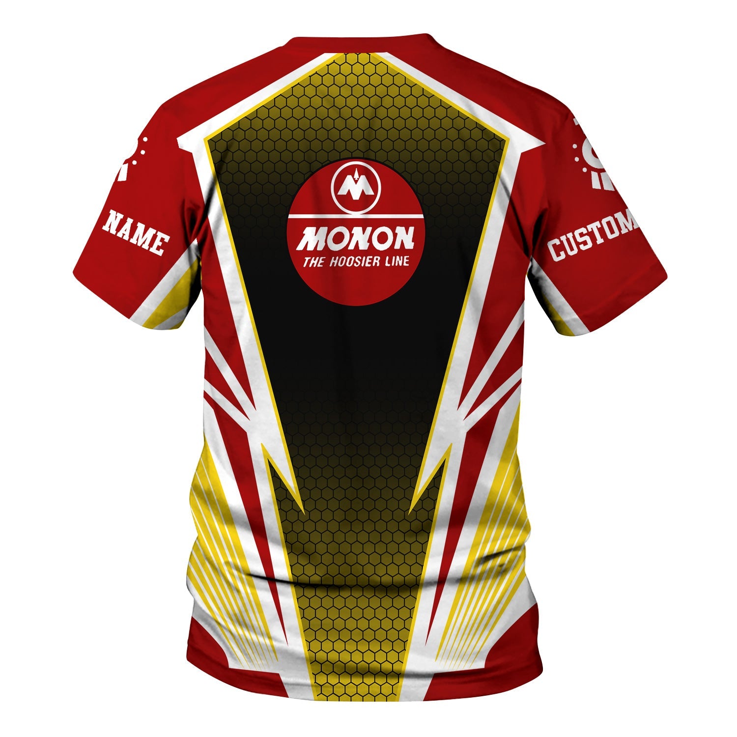 Railspirit Personalized Monon Railroad T-Shirt Lightning Graphic Style Shirt Gift Idea For Train Lover